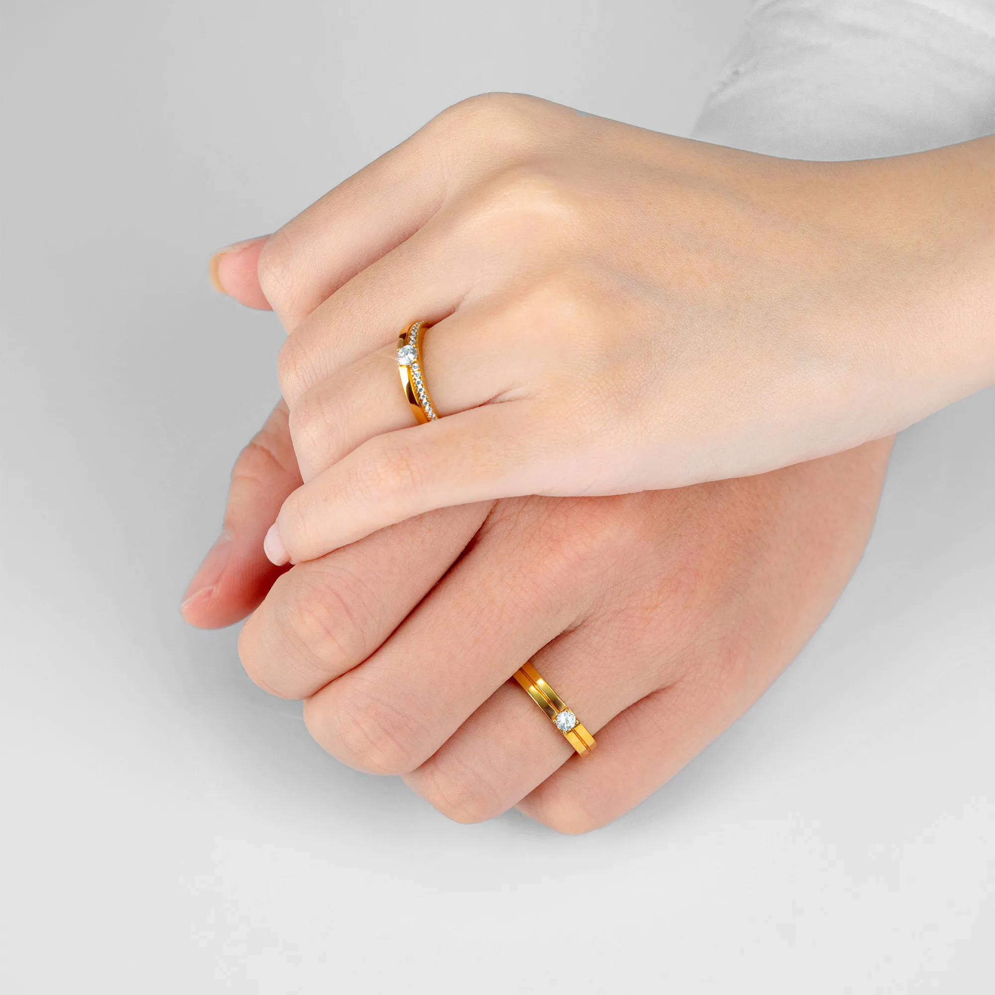 Diamond Wedding Band Set NCC3009 6